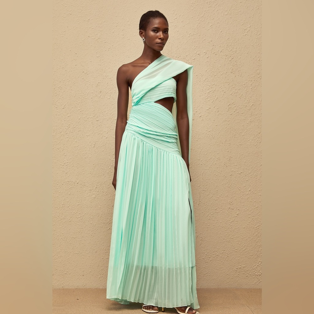 One-Shoulder Mint Green Dress wedding guest like cult Gaia - Picture 7 of 8